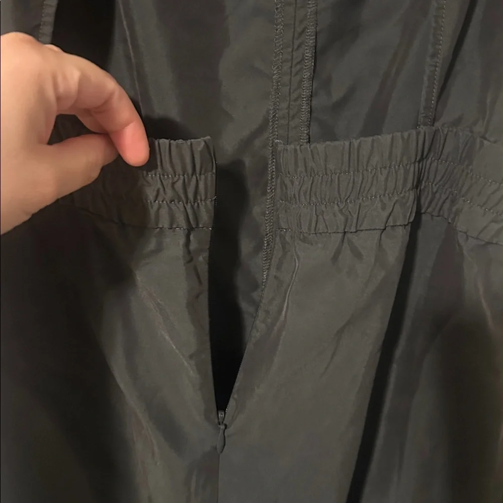 Onepiece sleeveless open back charcoal gray‎ jumpsuit size small